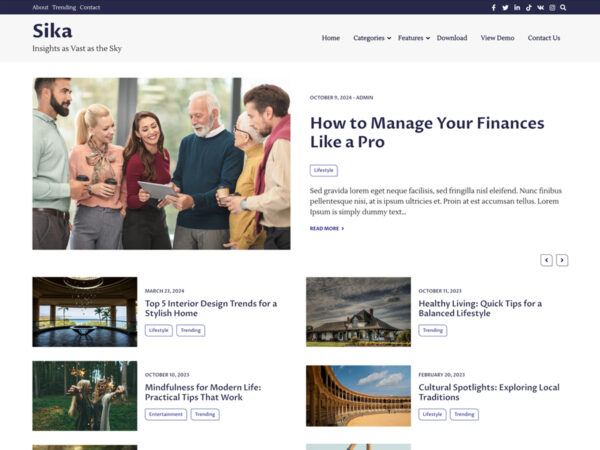 Sika Wordpress Theme